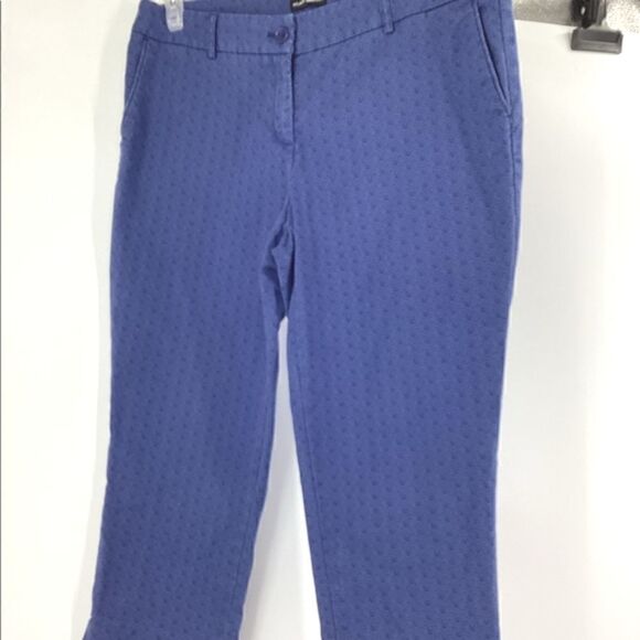 Hilary Radley Blue Combo Cropped Pants Size 14 - Picture 13 of 17